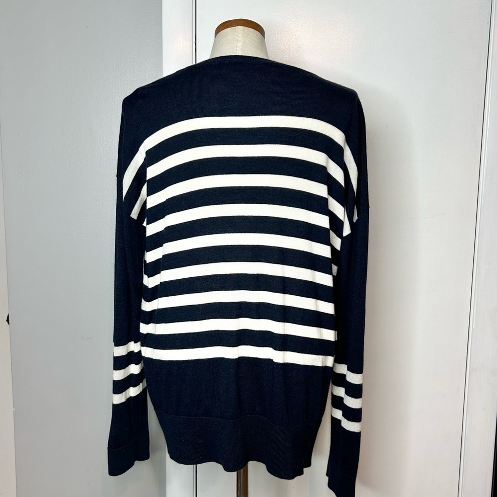 Pendleton % Merino Wool Nautical Striped Crewneck… - image 3